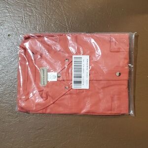 Scandia Woods Shirt Button Down Long Sleeve Pockets Burnt Siena Fall